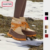 HUNTER2025秋冬女鞋 泡芙带绑带雪地靴户外露营防寒保暖休闲鞋