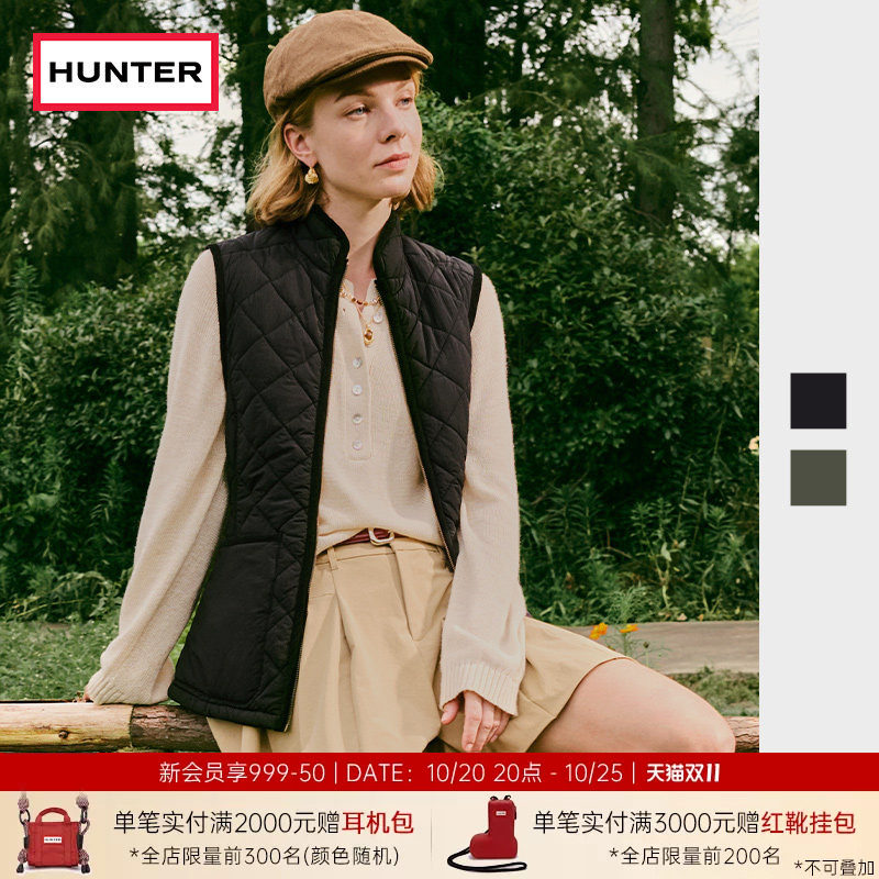HUNTER2026秋冬新品男女同款防泼水背心户外露营休闲通勤保暖马甲