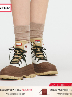 HUNTER女鞋猎鸭靴高帮靴户外防泼水防滑徒步登山鞋休闲马丁靴女靴