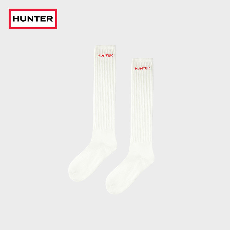 HUNTER早秋男女同款时尚百搭高筒靴袜长筒袜保暖学院风运动袜