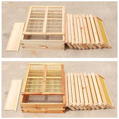 蜜蜂继箱圈蜂箱全套标准杉木烘干巢础框养蜂工具煮蜡13.5蜜蜂箱25