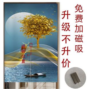 饰帘子厕所隔断玄关挂帘 北欧短帘厨房定制半帘布艺门帘家用卧室装