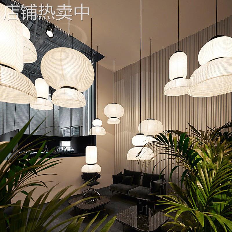 日式复古风餐厅吊灯丹麦设计师创意手工艺术宣纸灯笼民宿卧室灯具