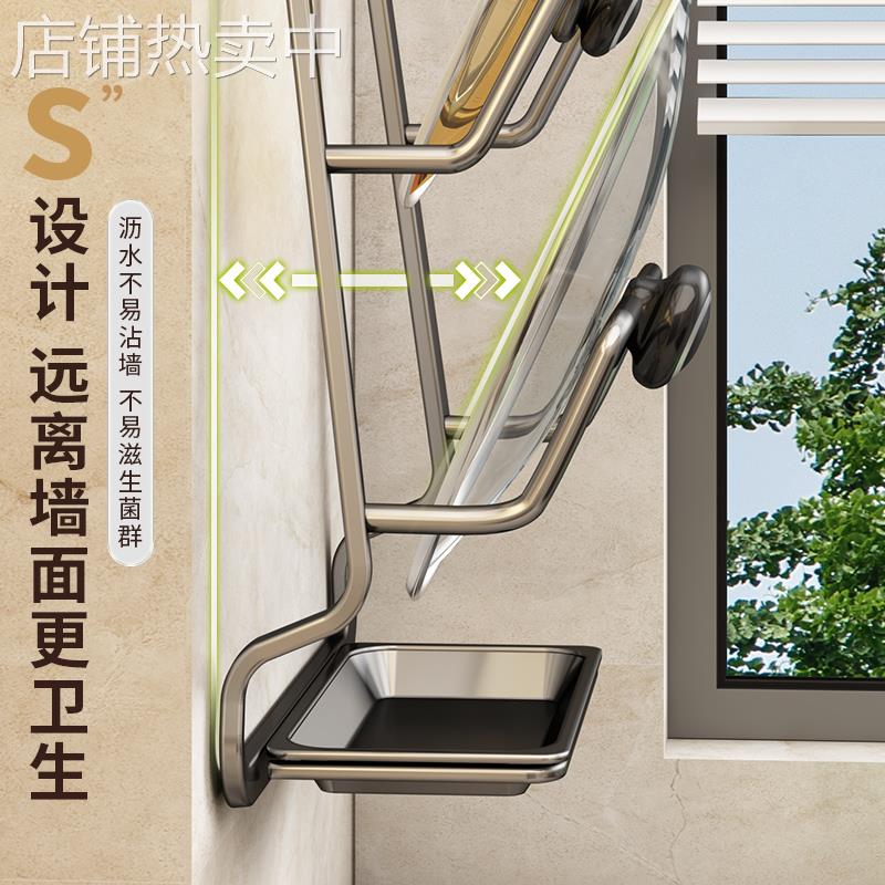 锅盖架壁挂式免打孔厨房置物架多功能家用收纳菜板放置器砧板架云
