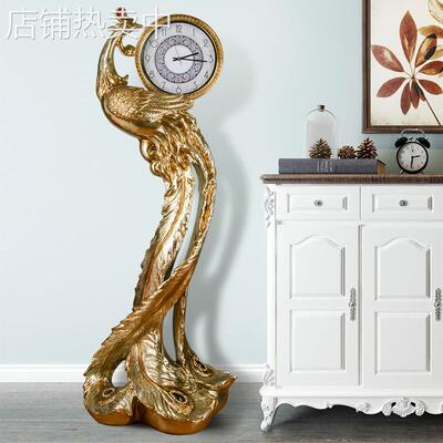 大型孔雀落地摆件室内装饰手工艺品树脂客厅摆设大件开业结婚礼品