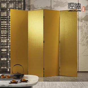 日式金箔屏风入户正对门隔断玄关客厅中式折叠移动卧室遮挡家移动