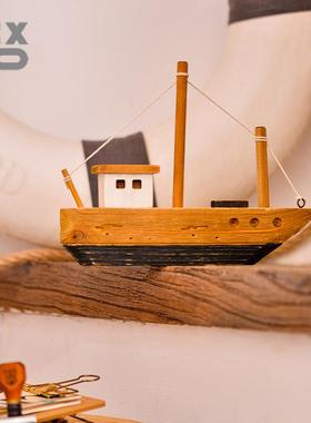 YBOX洋盒子覆古帆船摆件工艺品木船送男友闺蜜生日礼物装饰摆设