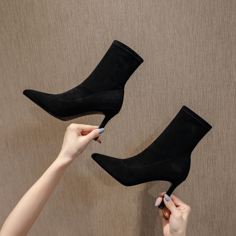 细跟短靴弹力瘦女2025年秋
