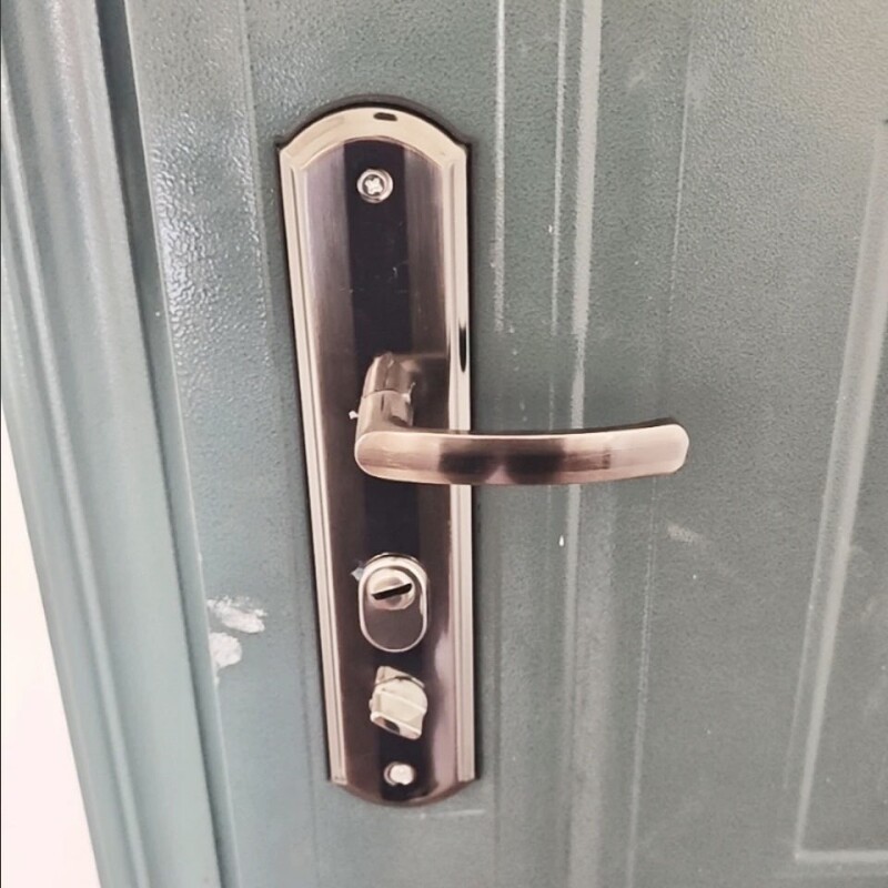 铁柄门把手拉丝面板铁门加厚通用型大门锁把手柄执手锁家用锁具