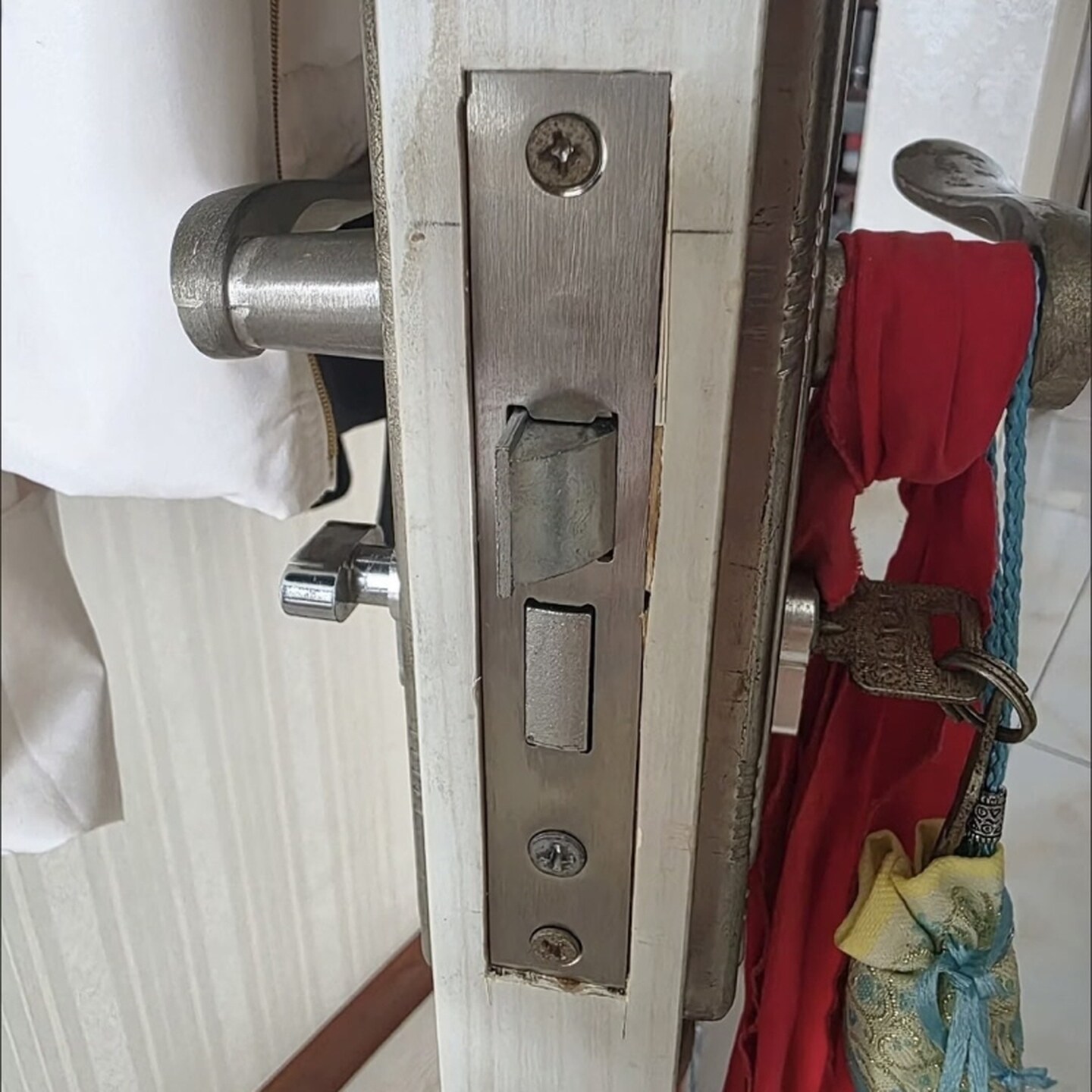 锁具家用配件木门锁卧室门锁老式舌锁体通用型室内房间双舌头50图片