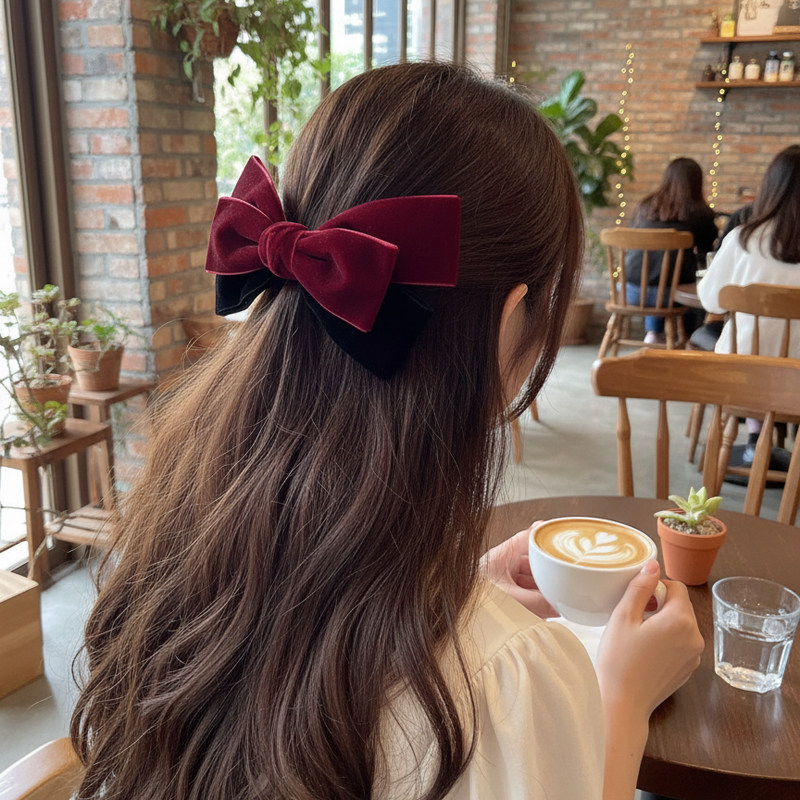 新年复古丝绒发饰头饰蝴蝶结发夹马尾发卡淑女夹子弹簧夹顶夹头花,饰品/流行首饰/时尚饰品新,发饰,淘宝优惠券,粉丝福利购,淘宝优惠卷