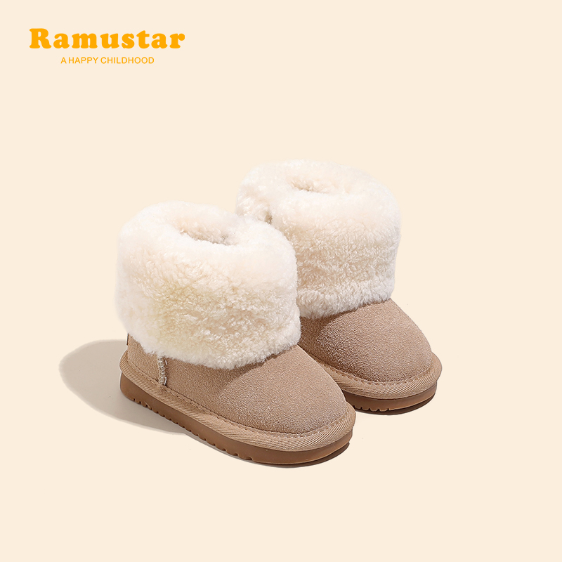 女童雪地靴加绒加厚保暖棉靴