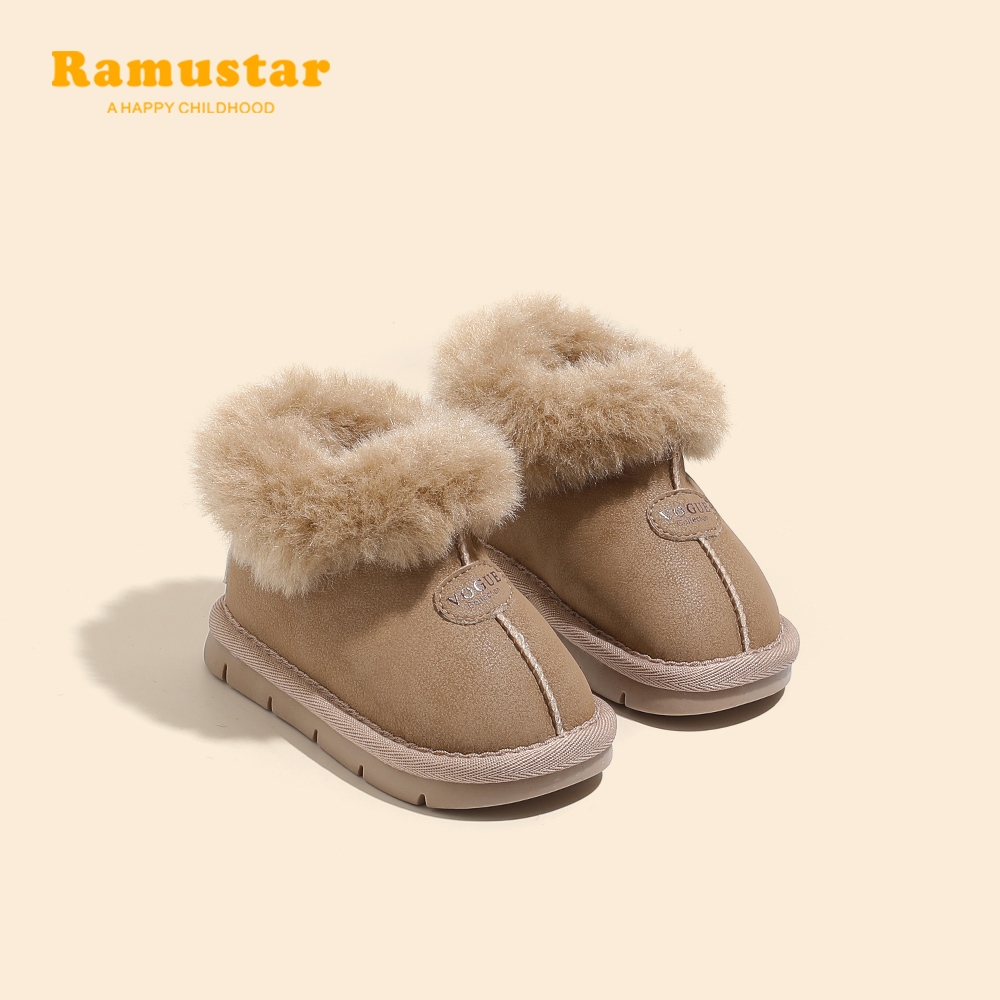 雪地靴女童加绒加厚棉靴宝宝冬鞋