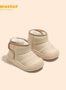 一岁女宝宝鞋子冬季防水雪地棉男加绒棉鞋加厚婴儿冬鞋女宝雪地靴