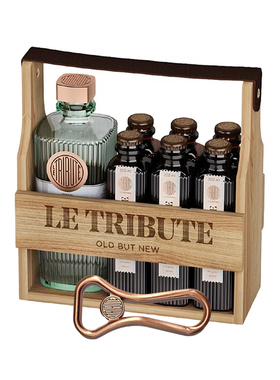 经典美味的柑橘风味 Le Tribute 法国献礼金酒汤力水礼盒套装展示