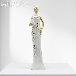 非洲人物摆件非洲部落女人工艺品客厅玄关办公室书房家居桌面装饰