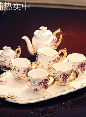 欧式茶具套装客厅茶几摆件陶瓷家居装饰品创意礼品送新人结婚