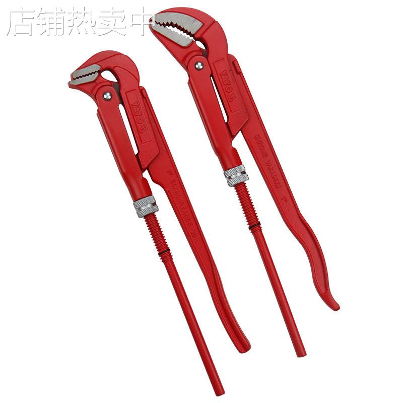 YATO/易尔拓工业级90度鹰嘴钳管钳管子钳YT-2210 YT-2211 YT-2212