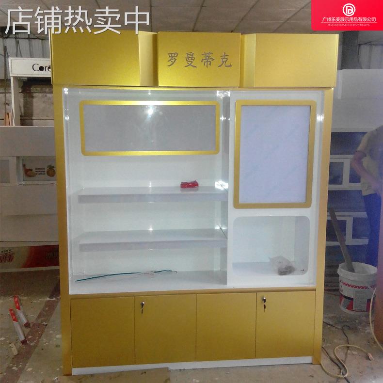 广州厂家直销热销韩式端化妆品用柜订做木质烤漆背柜柜玻璃柜