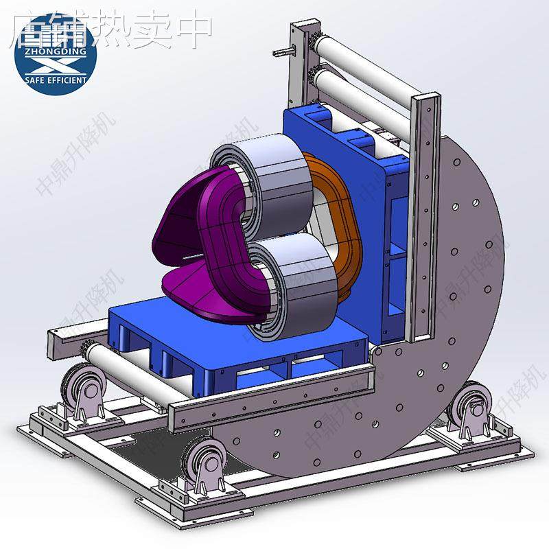 弧形翻转机全自动90度翻转设备180度液压链条式模具翻转机