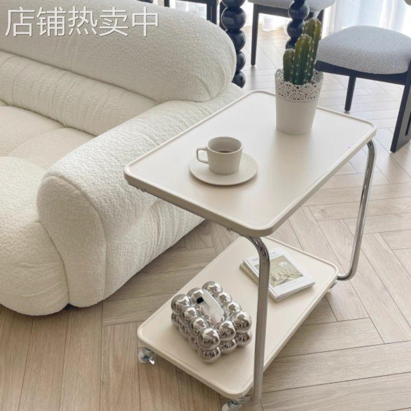 可移动沙发边几边桌带轮卧室床头置物架客厅网红小桌子迷你小茶g^