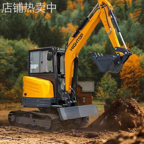 海拓工厂3.5吨履带挖掘机 钢履带三钢柱塞小型工程小挖机出口欧洲