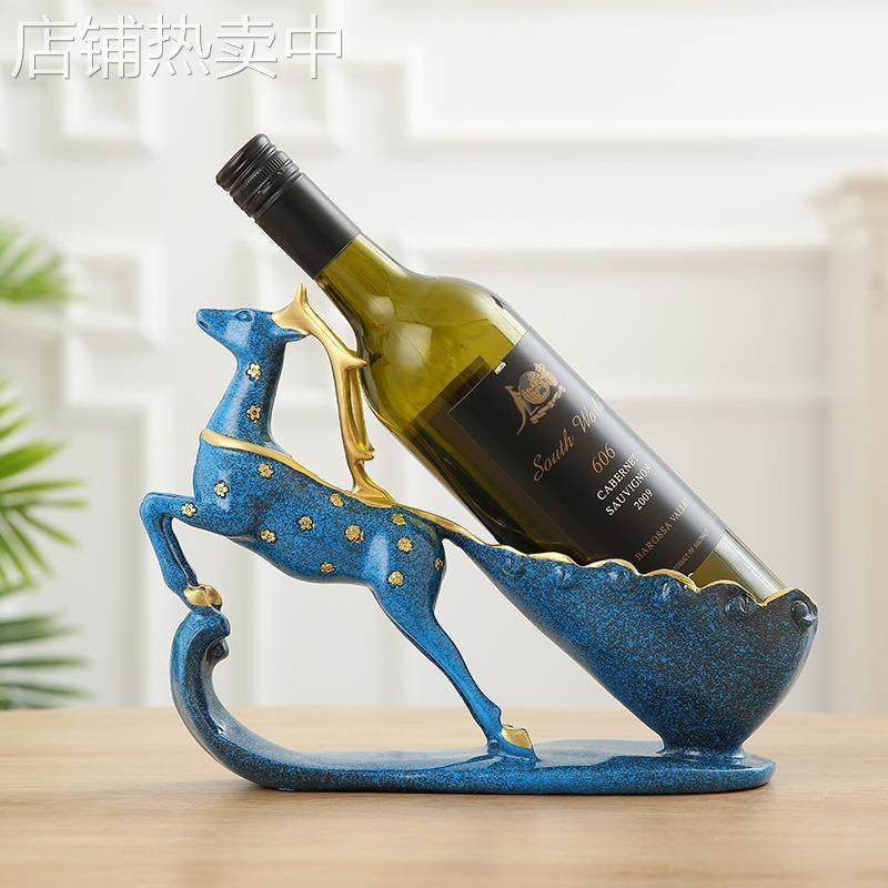 创意家居梅花鹿酒架现代欧式红酒架客厅摆件酒柜装饰品鹿摆件礼品