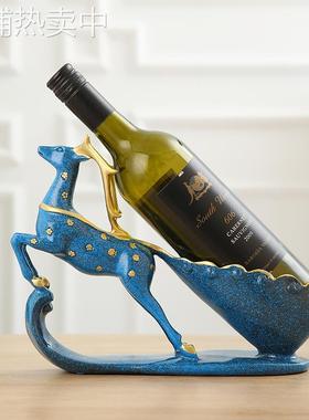 创意家居梅花鹿酒架现代欧式红酒架客厅摆件酒柜装饰品鹿摆件礼品