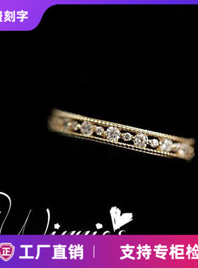 镀黄金欧美风镂空百搭镶钻戒指