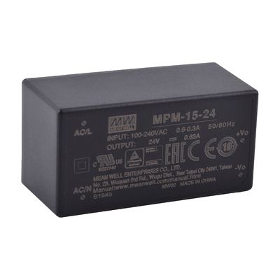 台湾明纬电源MPM-15-24 模块转直流24V 0.63A医疗电源供应器15W