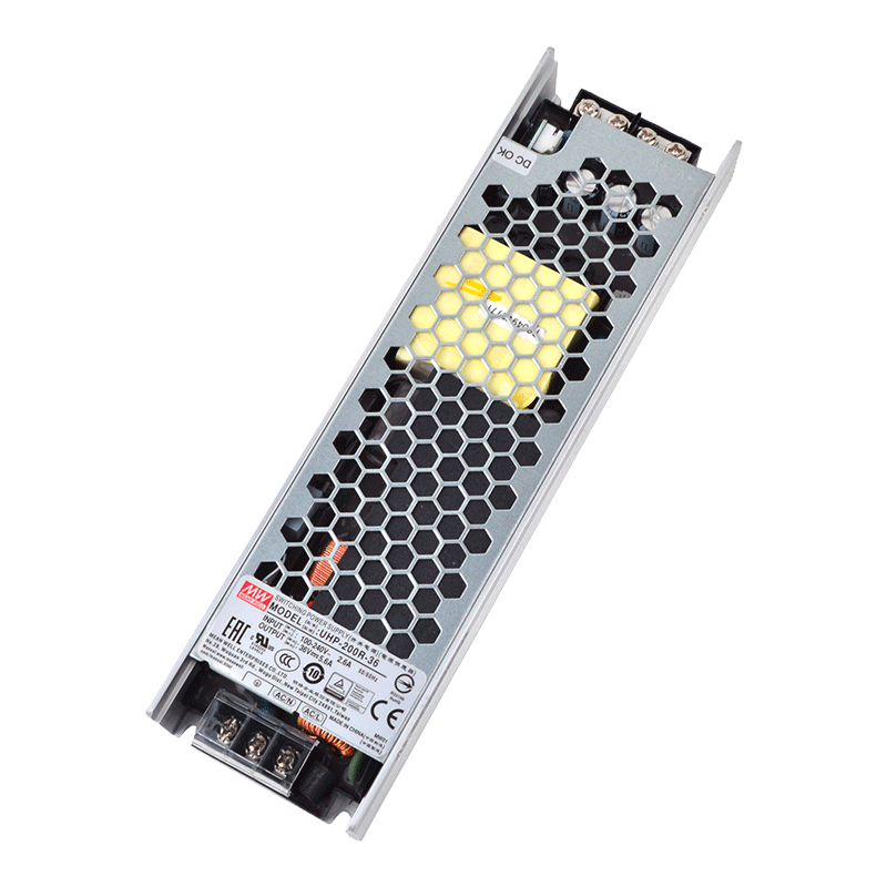 台湾明纬UHP-200R-36 201.6W/36V/5.6A开关电源超薄超窄冗余