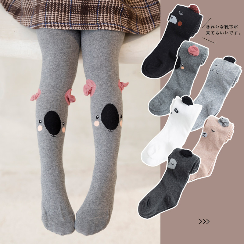 女童连裤袜春秋宝宝袜子卡通儿童连体袜可爱小女孩打底裤洋气外穿