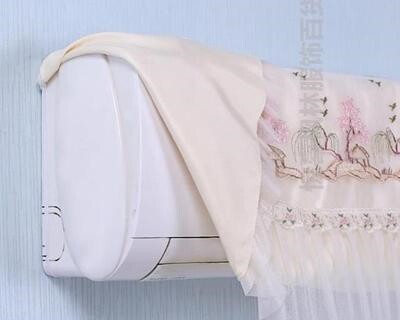 安装挂式机圆形挂式空调罩卓布板防直大气开机不取纱罩防尘盖防