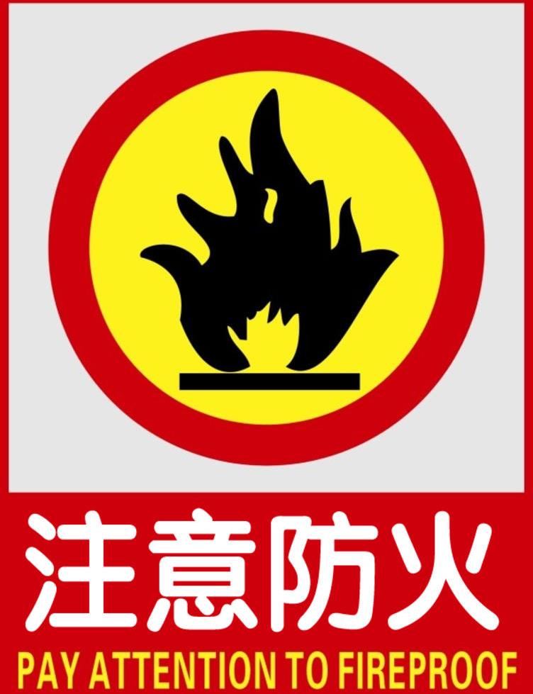 消防安全标识牌 企业商场消防警告提示 车间警告贴纸 注意防火