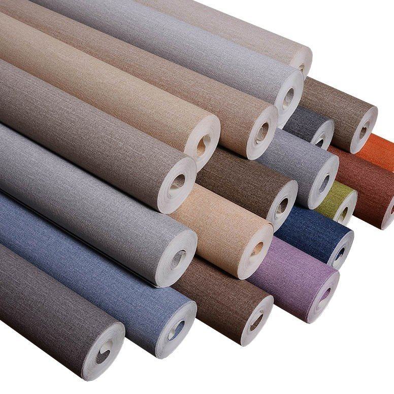 现代简约素色天蓝纯色复古中式客厅墙纸浅灰色水泥灰卧室单色壁纸