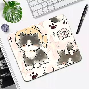 可爱小猫鼠标垫小号男女生键盘垫子笔记本办公学习电脑桌垫滑鼠垫