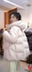撞色高货泡芙三角标90白鹅绒中长款 羽绒服
