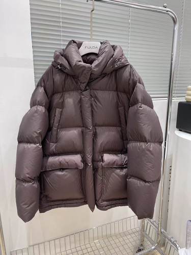 欧洲站撞色大口袋男女同款加厚短款羽绒服