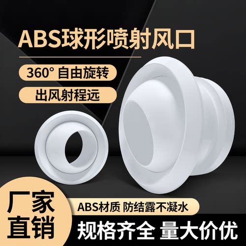 ABS塑料球形喷射口射流风口