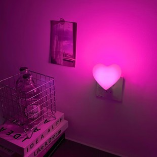 粉色甜蜜暴击 氛围灯卧室情调床头情侣浪漫睡眠节能灯光控小夜灯