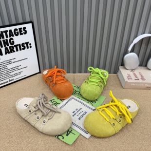 2026新款真皮厚底勃肯拖系带增高百搭休闲鞋舒适洋气一脚蹬单鞋潮