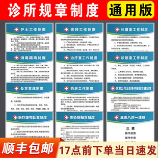 个体诊所规章制度制度牌标识牌医院门诊卫生站村卫生室医务室医疗机构医美医生工作管理制度护士职责