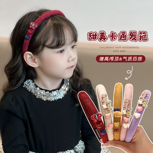 儿童发箍不勒头女童2025新款 韩系植绒发卡宝宝头箍小女孩发捆头饰