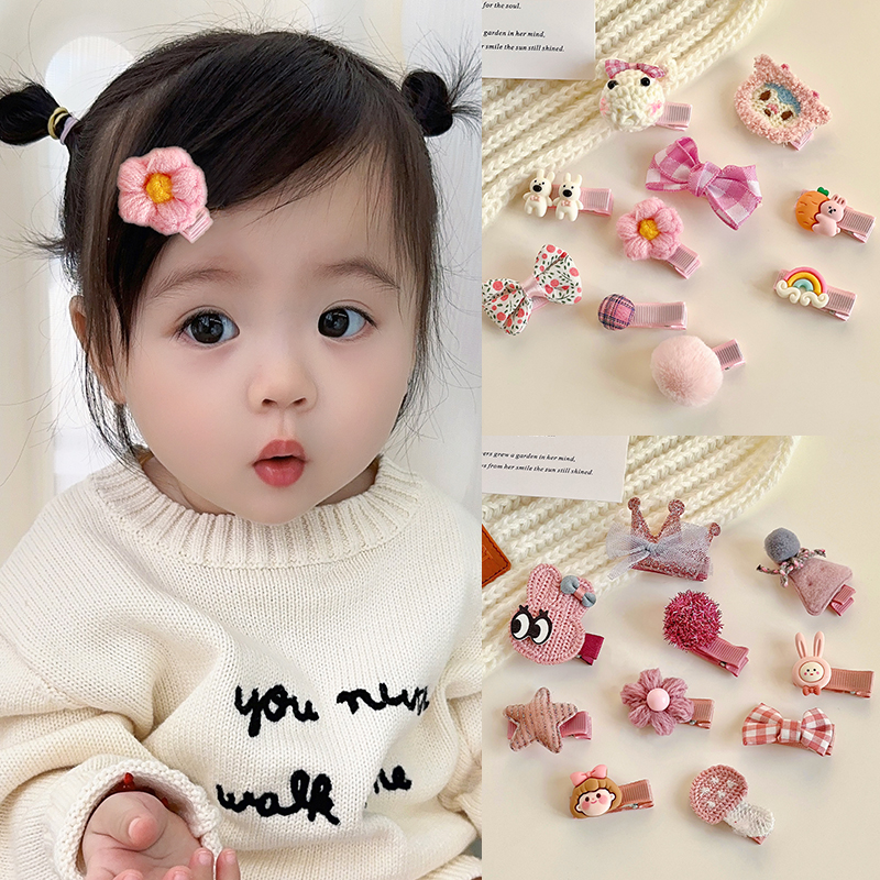 儿童花朵阿克陶女孩发夹布艺