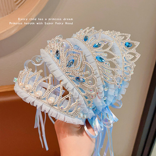 六一儿童节皇冠头饰公主冰雪奇缘艾莎发饰头箍女童发卡发箍不勒头