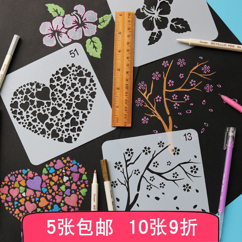 Handbook Copy PVC Draw lace love Template Soft Ruler student Graffiti Drawing board album DIY toolin the Electronic Dictionary/Electronic paper book/Stationery , Drawing measurement products , Various types of foot/Triangle  category - from Buy2taobao.com to provide professional Taobao agent buy service