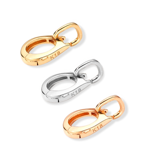 18K金万能扣diy配件可开口可拆卸珍珠手链项链挂吊坠转接扣子头