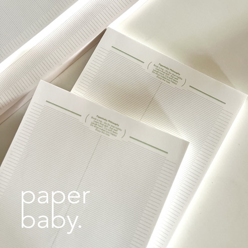 paperbaby 绿色哲言B5极简法文格拍纸本 手帐素材
