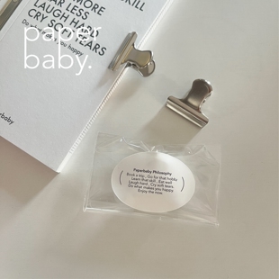 paperbaby 票据风长尾夹手帐小铁夹