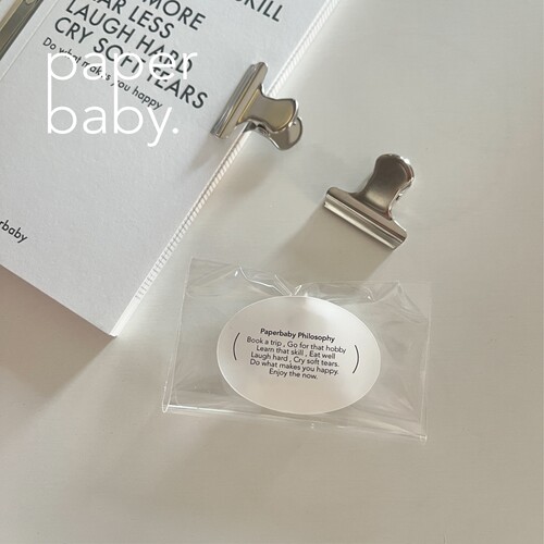 paperbaby 票据风长尾夹手帐小铁夹